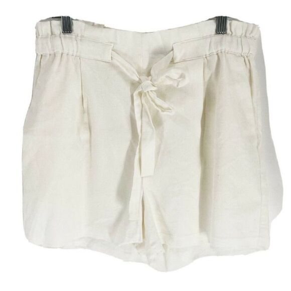 ✨Express Shortie High Rise Linen Blend White  Sz Medium Shorts✨ - Picture 2 of 7